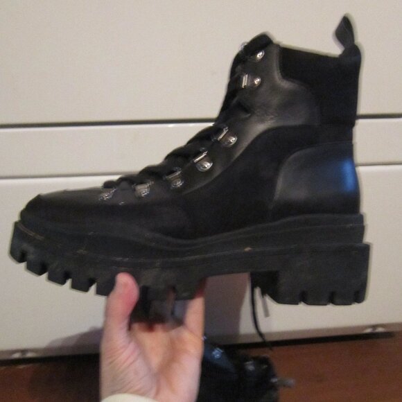 Vionic Jaxen Combat Boots Black Women's Size 8 Waterproof Lace-Up Latex-Free - Picture 10 of 12